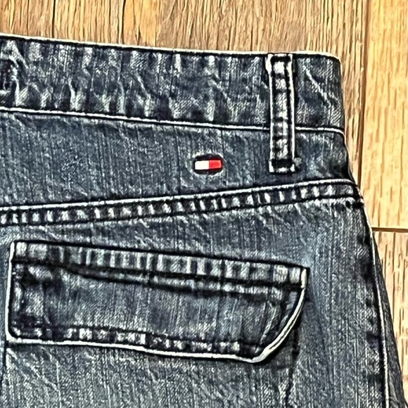 Y2K Tommy‎ Hilfiger ERO-ERO Carpenter Jeans Crop Capri Med Blue Denim Women's 10 - Picture 8 of 13
